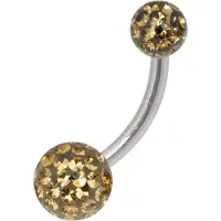 Wildcat Sealed Multi Jewelled Bananabell - 10,0 mm, Šampanjec, 4,0 mm/6,0 mm