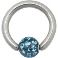 Wildcat Sealed Multi Jewelled Clip in Ring - Zirkon Modra, 3,0 mm, 7,0 mm