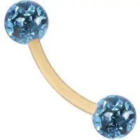 Wildcat Sealed Multi Jewelled Bananabell - 1,2 mm, 8,0 mm, Zirkonblau, 4,0 mm