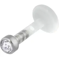 Wildcat Kristalleilla Koristeltu Push-Fit Labret