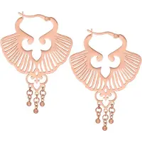 Wildcat Ginkgo Leaf Hoops - Roségold