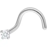 Wildcat Jewelled Micro Nosestud - 1,0 mm, Bela
