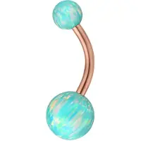 Wildcat Double Synthetic Opal Bananabell - 10,0 mm, Meta Zelena