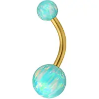 Wildcat Double Synthetic Opal Bananabell - 8,0 mm, Meta Zelena