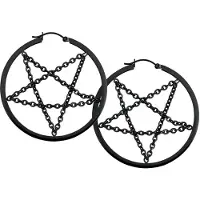 Wildcat Pentagram Chain Hoops<!--6401f2aaecae2--> - Musta metalli