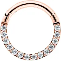 Wildcat Little Balls Crystal Clicker - lävistysrengas - Ruusukultainen metalli, 6,0 mm
