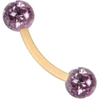Wildcat Sealed Multi Jewelled Bananabell - 1,2 mm, 8,0 mm, Ametist, 4,0 mm
