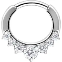 Wildcat Sparkling Septum Clicker<!--63f766b68700e--> - 1,6 mm, Hopeinen metalli, 6,0 mm