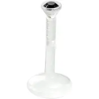 Wildcat Jewelled Push-Fit Translucent Labret - lävistyskoru - 1,2 mm, 8,0 mm, Musta