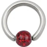 Wildcat Sealed Multi Jewelled Clip in Ring - Rdeča, 5,0 mm, 12,0 mm
