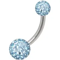 Wildcat Sealed Multi Jewelled Bananabell - 8,0 mm, Svetlo Modra, 4,0 mm/6,0 mm