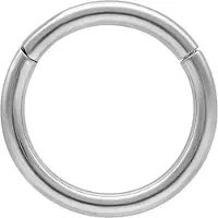 Wildcat Hinged Ring - saranallinen lävistysrengas (titaani) - 1,2 mm, Hopeinen metalli, 7,0 mm