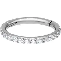 Wildcat Pave Set Crystal Clicker - Lävistyskoru - Hopeinen metalli, 6,0 mm