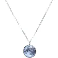 Wildcat Moon Necklace - kaulakoru pyöreällä riipuksella - Hopeinen metalli