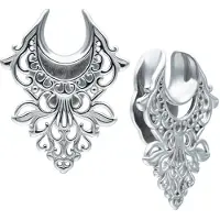 Wildcat Ear Saddles Baroque - Hopeinen metalli, 22,0 mm