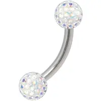 Wildcat Sealed Multi Jewelled Bananabell - 10,0 mm, Aurora Boreale, 4,0 mm