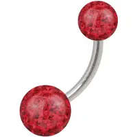 Wildcat Sealed Multi Jewelled Bananabell - 10,0 mm, Rdeča, 6,0 mm/8,0 mm