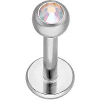 Wildcat Jewelled Micro Labret -lävistyskoru - 7,0 mm, Aurora Boreale