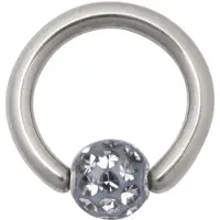 Wildcat Sealed Multi Jewelled Clip in Ring - Diamantschwarz, 5,0 mm, 10,0 mm