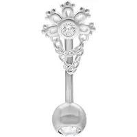 Wildcat Crystal Sunrise Micro Bananabell - lävistyskoru - 1,6 mm, 10,0 mm, Hopeinen metalli