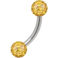 Wildcat Sealed Multi Jewelled Bananabell - 10,0 mm, Rumena, 4,0 mm