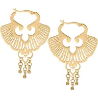 Wildcat Ginkgo Leaf Hoops - Gold