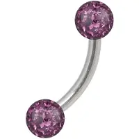 Wildcat Sealed Multi Jewelled Bananabell - 16,0 mm, Amethyst, 4,0 mm