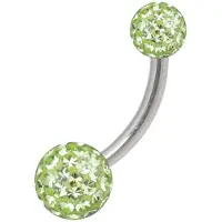 Wildcat Sealed Multi Jewelled Bananabell - 8,0 mm, Svetlo Zelena, 4,0 mm/6,0 mm
