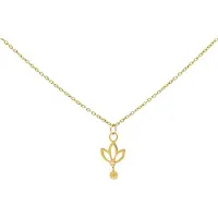 Wildcat Dangling Lily Necklace - kaulakoru - Kultainen metalli
