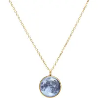 Wildcat Moon Necklace - kaulakoru pyöreällä riipuksella - Kultainen metalli