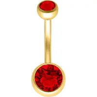 Wildcat Double Jewelled Bananabell - napakoru - 12,0 mm, Punainen, Kultainen metalli, 1,6 mm