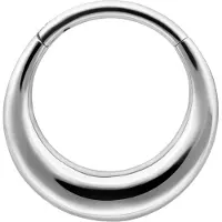 Wildcat Clicker-Lävistysrengas - Chunky Septum - Hopeinen metalli, 10,0 mm