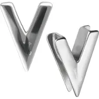 Wildcat Verena Venus - V Earsaddles -lävistyskorut (sis. pakkauksen) - Hopeinen metalli, 12,0 mm