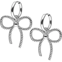 Wildcat Little Twisted Bow - korvarenkaat (pari) - Hopeinen metalli
