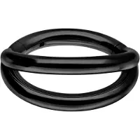 Wildcat Double Row Clicker - Lävistysrengas - 1,2 mm, Musta metalli, 8,0 mm