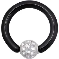Wildcat Klemmkugelring With Multi Jewelled Ball - 1,6 mm, Kristallklar, 10,0 mm