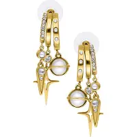 Wildcat Synthetic Pearl Starlight Statement Earstuds - Gold