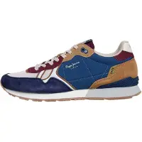 Pepe Jeans for man. PMS400029 Brit Back navy slippers (41), Flat, Laces, Casual