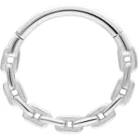 Wildcat Anchor Chain Clicker - saranallinen rengas - Hopeinen metalli, 8,0 mm