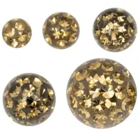 Wildcat Sealed Multi Jewelled Ball - pallo kristallikivillä - 1,6 mm, Samppanja, 4,0 mm