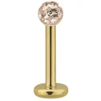 Wildcat Golden Titan Multi Jewelled Labret - 9,0 mm, Marelična, 4,0 mm