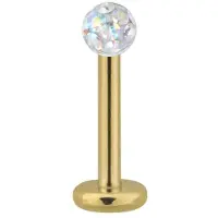 Wildcat Golden Titan Multi Jewelled Labret - 8,0 mm, Aurora Boreale, 3,0 mm