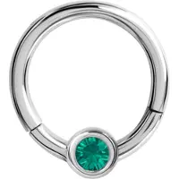 Wildcat Crystal Clicker - lävistysrengas - Zirkonin sininen, 3,0 mm, 9,0 mm
