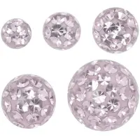 Wildcat Sealed Multi Jewelled Ball - pallo kristallikivillä - 1,6 mm, Vaalea ametisti, 6,0 mm