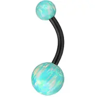 Wildcat Double Synthetic Opal Bananabell - 10,0 mm, Meta Zelena