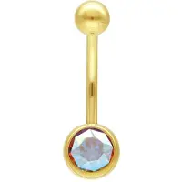 Wildcat Multicut Jewelled Navel Bananabell<!--63db4c0d053dd--> - 1,6 mm, 10,0 mm, Aurora Boreale, Kultainen metalli