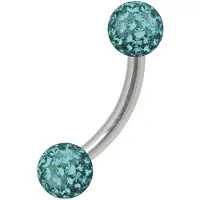 Wildcat Sealed Multi Jewelled Bananabell - 8,0 mm, Zirkon Modra, 4,0 mm