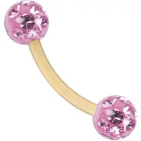 Wildcat Sealed Multi Jewelled Bananabell - 1,2 mm, 8,0 mm, Rosa, 4,0 mm