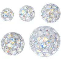 Wildcat Sealed Multi Jewelled Ball - pallo kristallikivillä - 1,6 mm, Aurora Boreale, 5,0 mm