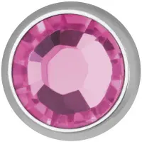 Wildcat Ulkokierteinen kristallikoriste dermal anchor -lävistykseen - Pinkki, 5,0 mm, 1,2 mm